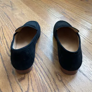Quince Black Suede Penny Loafers thumbnail 7