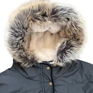 Lauren Ralph Lauren 60% Down Puffer Coat Fur Hood Black XL Winter‎ Parka Jacket thumbnail 4