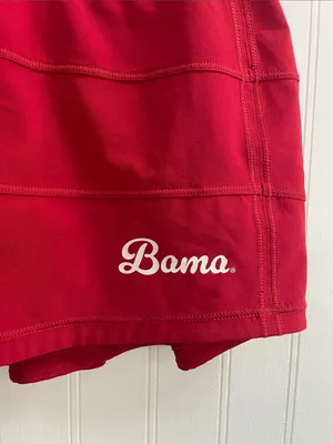 LULULEMON Pace Rival Mid-Rise Skirt in Red Alabama BAMA Logo Size 0 thumbnail 5