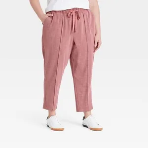 Ava & Viv Pants Size 2X Plus Rose Color Pull On Pockets Drawstring Waist NWOT thumbnail 2