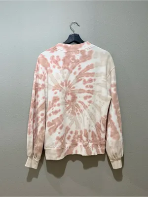 Abercrombie & Fitch Pink Tie Dye Mock Neck Sweatshirt Size M thumbnail 2