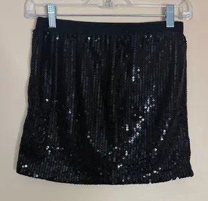Black Sequin Mini Skirt thumbnail 1