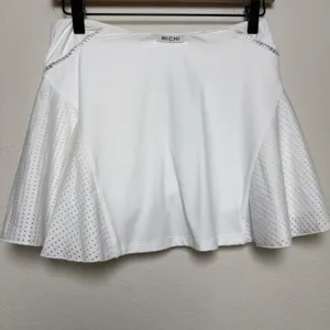 NEW‎ MICHI Women 1-Love Tennis Skirt Medium White Merletto Mesh Active Skort thumbnail 3