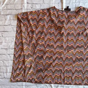 Dana Buchman Geometric Cowl Sleeve Tunic Top Blouse Retro Disco XL Print Gold thumbnail 13