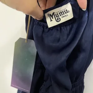 NWT Revolve Show me Your Mumu Heather halter navy side slit maxi dress small thumbnail 9