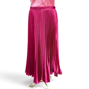 Lucy Paris Pleated Midi Skirt L Accordion Dopamine Dressing Hot pink Magenta thumbnail 10