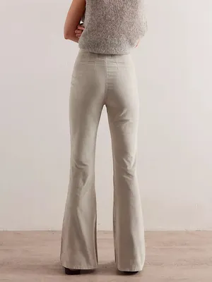 We The Free‎ People Jayde Cord High Rise Flare Cream Pants thumbnail 2