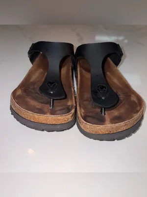 Birkenstock Gizeh Black Birko-Flor Thong Sandals EU 38 US Women 7 Boho Classic thumbnail 4