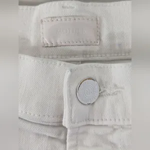 RTR sz 30 (10) MOTHER Fairest Of Them All The Looker Crop Jeans solid white Jean thumbnail 6