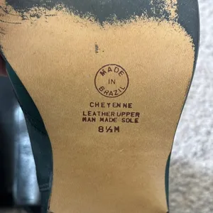 Hunt Club Cheyenne Chelsea Boots‎ Sz 8.5 Black Leather Crocodile Western Heeled thumbnail 8
