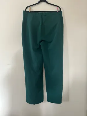 Abercrombie High Waisted Green Trouser Pants 18 Quiet Luxury Minimalist Office thumbnail 6