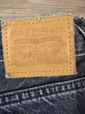 Levi’s Premium Baggy Dad Jeans W32 Black Big E High Rise 100% Cotton thumbnail 7