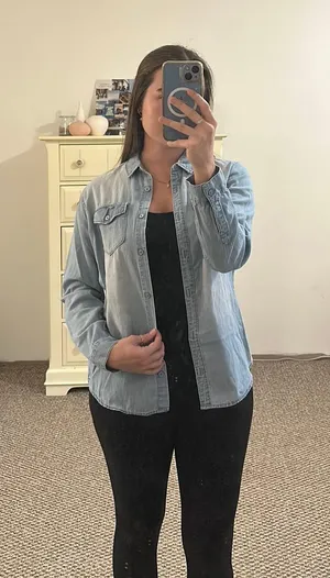 Faded Glory Denim Button-Up thumbnail 1