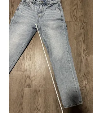 American Eagle Mom Jeans Strigid Denim Light Blue Breeze Wash Retro Size 4 Reg thumbnail 6