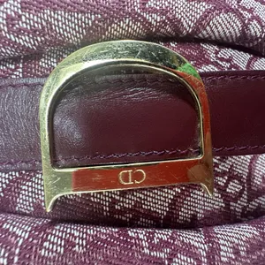 Christian Dior Double Saddle Trotter Satchel Bag Bordeaux Monogram Italy Lock thumbnail 16
