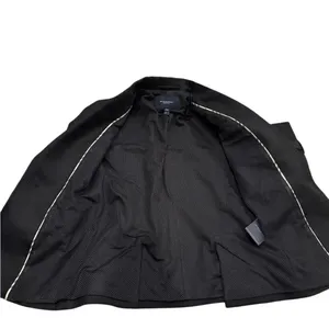 Burberry London Wool Blazer Nylon Pockets Black Womens 4 thumbnail 10