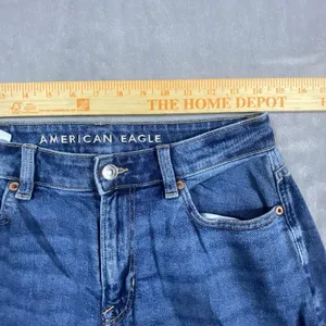 American Eagle Mom Jean 4 Stretch Crop Ankle Denim Mid Rise Trendy Y2K Summer‎ thumbnail 6