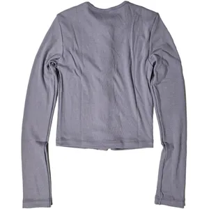 Outdoor Voices Earl Grey Ribbed Cardigan XS Snap Front‎ Long Sleeve Athleisure thumbnail 2