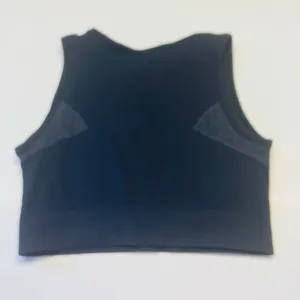 Zella‎ Sports Bra Women Small Black Marled Chevron Seamless Activewear Top thumbnail 2
