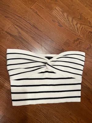 Women’s tube top striped White Size L thumbnail 3