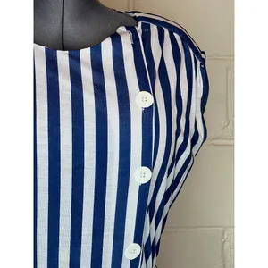 dress knit striped blue white thumbnail 3