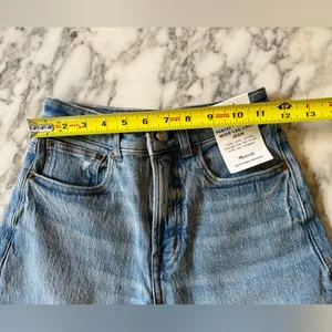 NWT Madewell curvy vintage jeans wide leg cropped 24 broken zipper needs replace thumbnail 7
