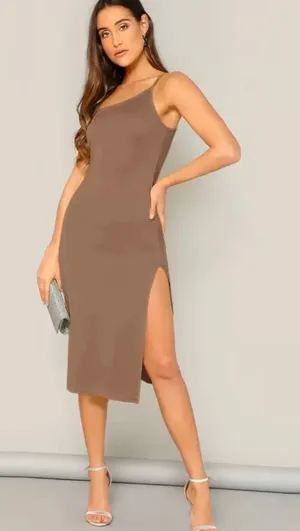 Shein Brown Dress thumbnail 1