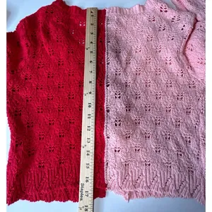 NWT SINCERELY JULES Soft GirlCozy Feminine Red Pink Crochet Size Medium thumbnail 11