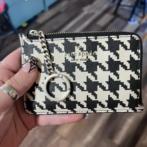 Kate Spade Black and White Houndstooth Wallet thumbnail 2