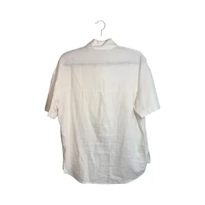 Abercrombie & Fitch Linen Blend Oversized Shirt Ivory White Button Down thumbnail 5