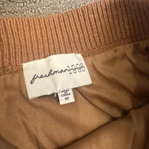 Freshman 1996 Brown Ivory Crochet Knit Striped Maxi Skirt Tube Top Set XS/S thumbnail 4