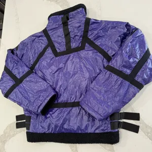 Free People Movement Vagabond Fleece Bomber Jacket Women’s XS Purple Packable thumbnail 14