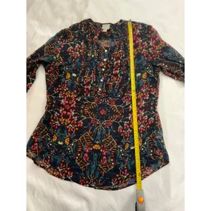 Converse Sheer Floral Long Sleeve Blouse M Cottagecore Dopamine Coquette Girl thumbnail 6