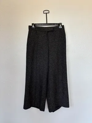 Express Vintage 90s Cropped Wide Leg Wool Silk Blend Dress Pants thumbnail 2