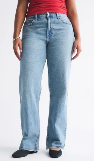 American Eagle Curve Love Low Rise Baggy Jean thumbnail 1