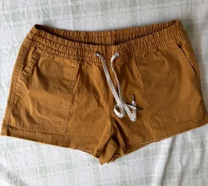 Vuori Women’s Elastic Waist Drawstring Shorts - Mustard thumbnail 1