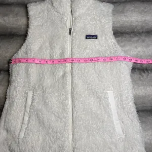 Patagonia Los Gatos Cabincore Fleece Vest White Full Zip High Pile Fuzzy Medium thumbnail 6