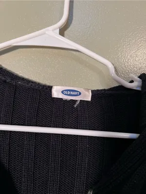 Old Navy Womens Ribbed Hooded Henley Sweater Black Half Snap Stretch Long Sleeve thumbnail 8