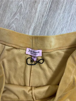 Juicy Couture Mustard Yellow Velour Wide-Leg thumbnail 3