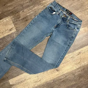 Y2K 2000s Low Rise American Eagle Wide Leg Jeans Light Wash Denim Women's Size 0 thumbnail 1