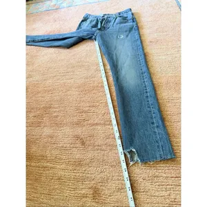 Levi’s Premium 501 Skinny High Rise Jeans Women’s 24x28 Blue Distressed Raw Hem thumbnail 9