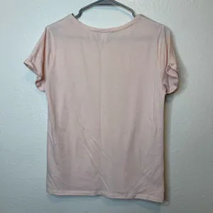 Victoria’s Secret Powder Pink T-shirt With Velour Logo Size Medium thumbnail 8