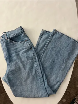 Dress Forum Denim Forum Marlene 60s High Rise Flare Jeans Light Wash 30” Organic Cotton 28 thumbnail 3