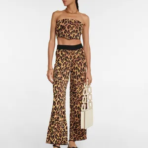 NWT STAUD Shane Leopard Print Scarf Top Multicolor Bandana Style Jacquard Knit thumbnail 10