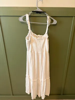 Maurice’s White Smocked Midi Dress thumbnail 5