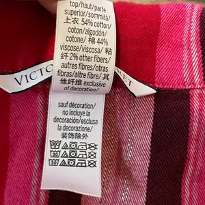 Victoria’s Secret Plaid Short Sleeve Shorts Pajama Set Red Pink White Black XL thumbnail 8