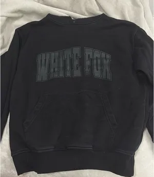 Black White Fox Hoodie thumbnail 1