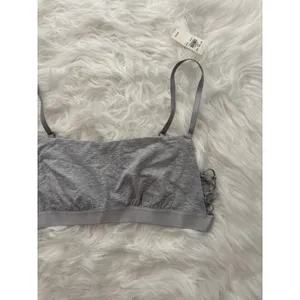 Aerie Real Good Strappy Side Lace Up Bralette Grey Size Medium thumbnail 4