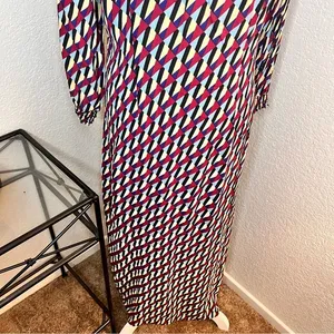 ZARA Geometric Print Midi Dress Multicolored Size Medium‎ thumbnail 10