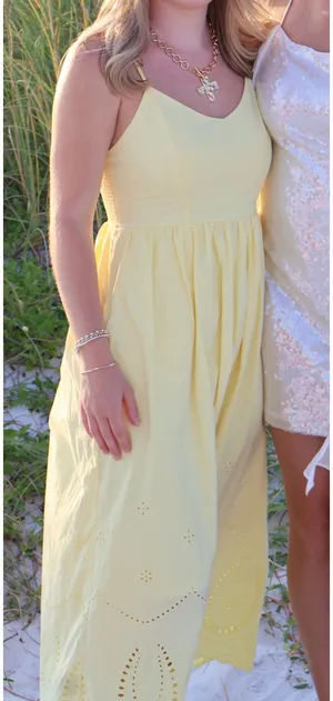 TJ Maxx Yellow Midi Dress thumbnail 1